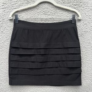 Y2K Black Mini Skirt coquette Tiered indie sleaze Cocktail Party club rave 2000s